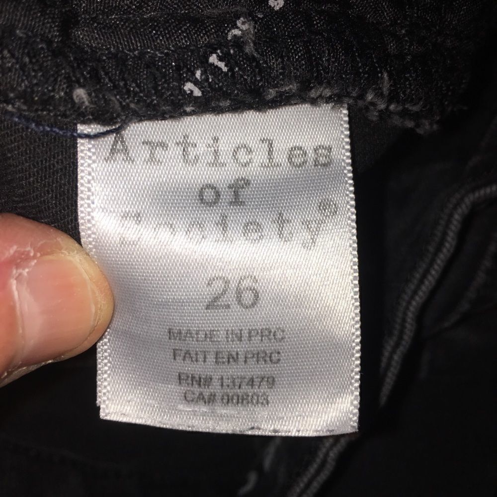Articles of Society Distressed Black Skinny Jean - Picture 4 of 6